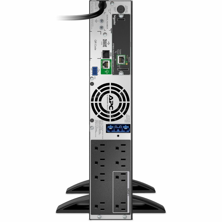 Rear Image for APC Smart-UPS X, Line Interactive, 750VA, Rack/tower convertible 2U, 120V, 8x 5-15R NEMA, SmartConnect port+NMC, Extended runtime