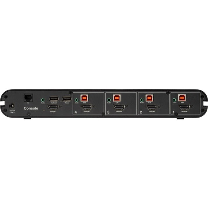 Rear Image for Belkin Universal 2nd Gen Secure KVM Switch, 4-Port Single Head No CAC