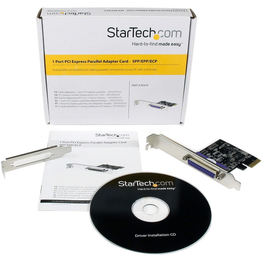 Alternate-Image4 Image for StarTech.com 1-Port Parallel PCIe Card, PCI Express to Parallel DB25 LPT Adapter Card, Desktop Expansion Controller for Printer, SPP/ECP