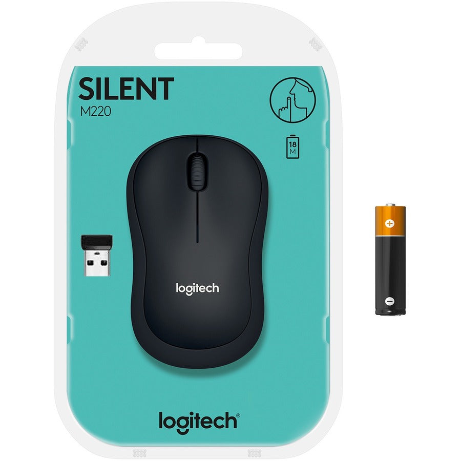 Alternate-Image7 Image for Logitech M220 SILENT Wireless Mouse, 2.4 GHz with USB Receiver, 1000 DPI Optical Tracking, 18-Month Battery, Ambidextrous, Compatible with PC, Mac, Laptop (Off-white)