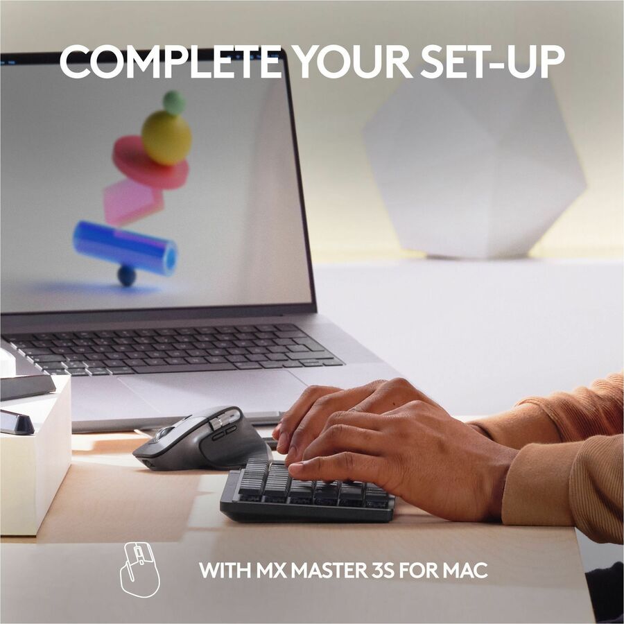 Alternate-Image9 Image for Logitech MX Mechanical Mini for Mac Wireless Illuminated Keyboard, Low-Profile Switches, Tactile Quiet Keys, Space Gray