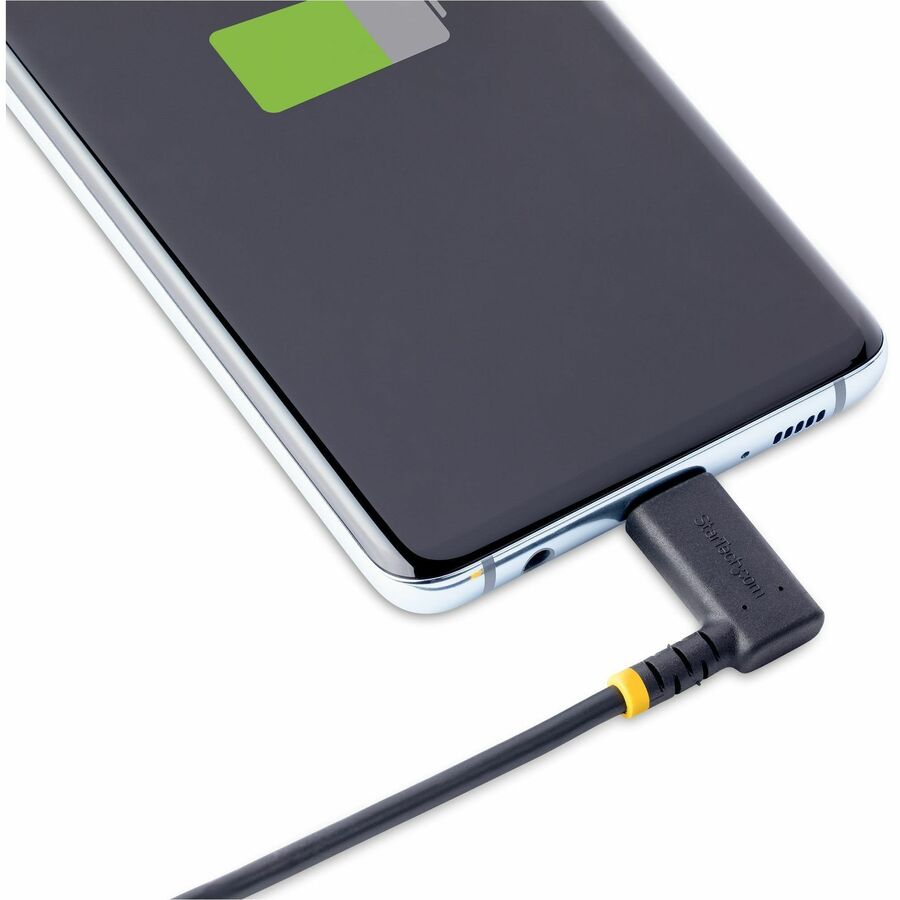 Alternate-Image6 Image for StarTech 1ft (30cm) USB-A to USB-C Fast Charging Cable, Rugged, Right-Angled, Charge & Sync, 3A, USB 2.0, TPE Jacket and Aramid Fiber