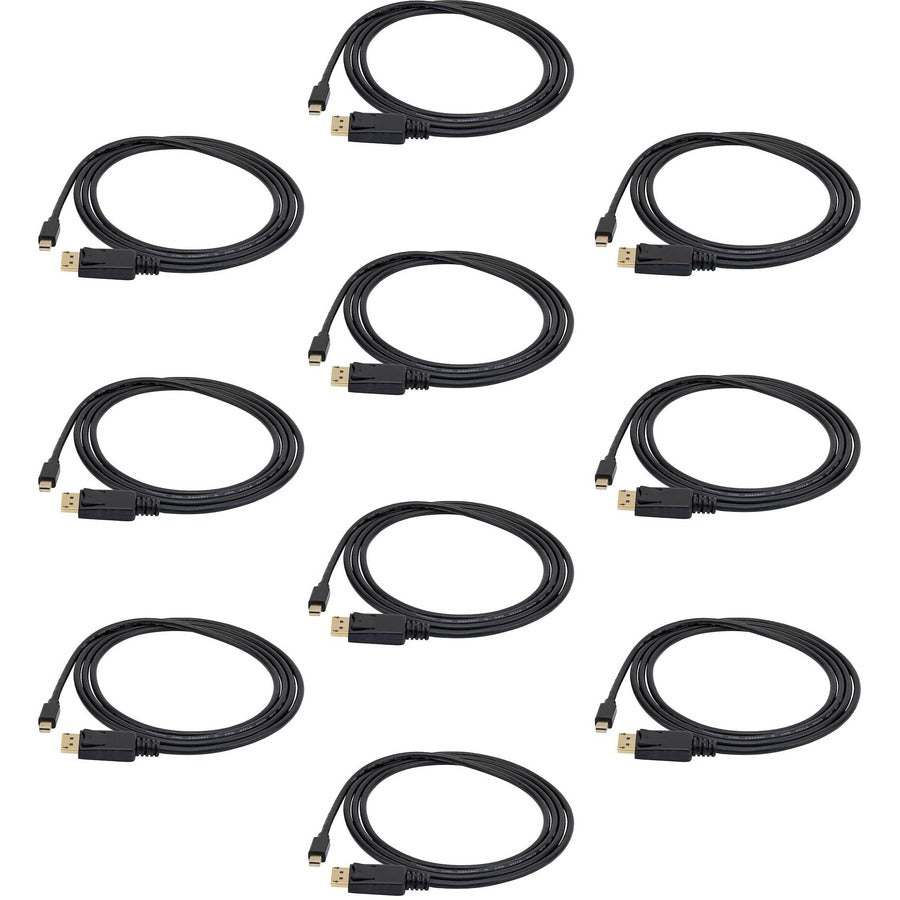 Alternate-Image6 Image for StarTech.com 6ft Mini DisplayPort to DisplayPort 1.2 Cable, 10 Pack, 4K x 2K mDP to DisplayPort Adapter Cable, Mini DP to DP Cord