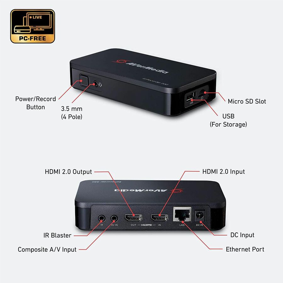 Alternate-Image7 Image for AVerMedia EzRecorder 330 (ER330), Record and Stream without PC, TAA Compliant