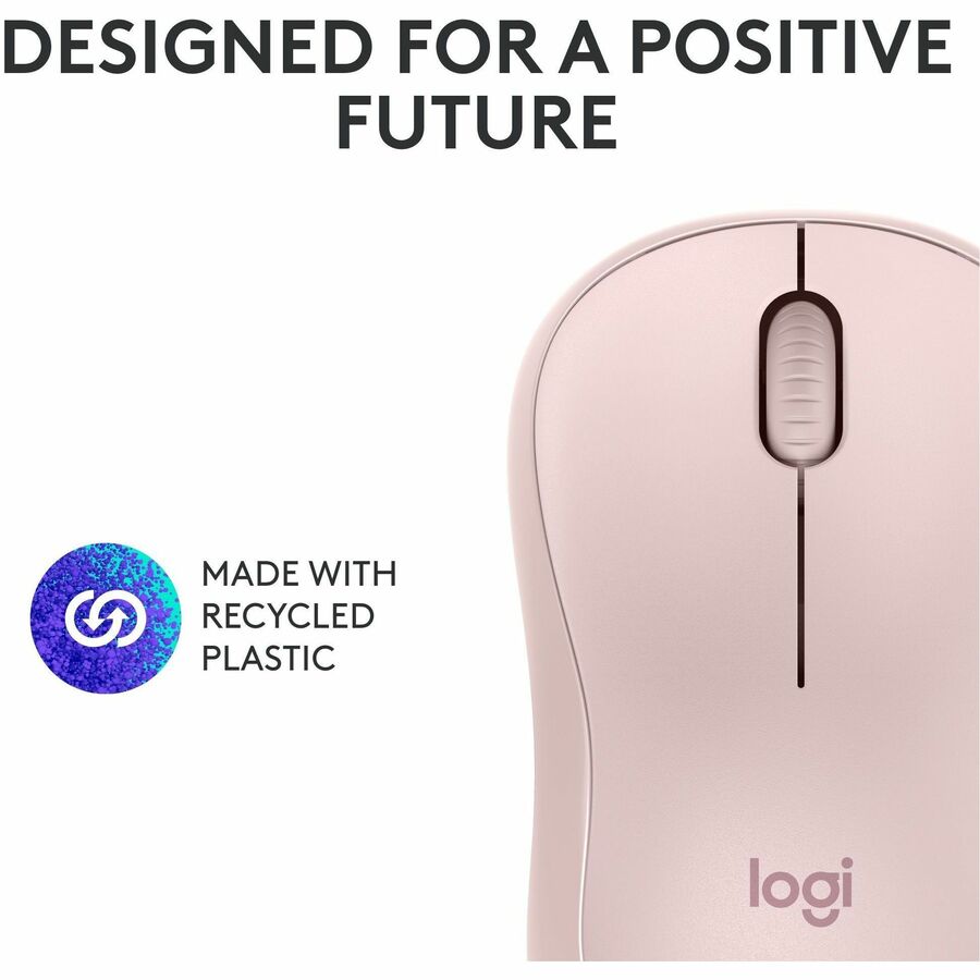Alternate-Image7 Image for Logitech M240 Silent Bluetooth Mouse, Wireless, Compact, Portable, Smooth Tracking, Rose
