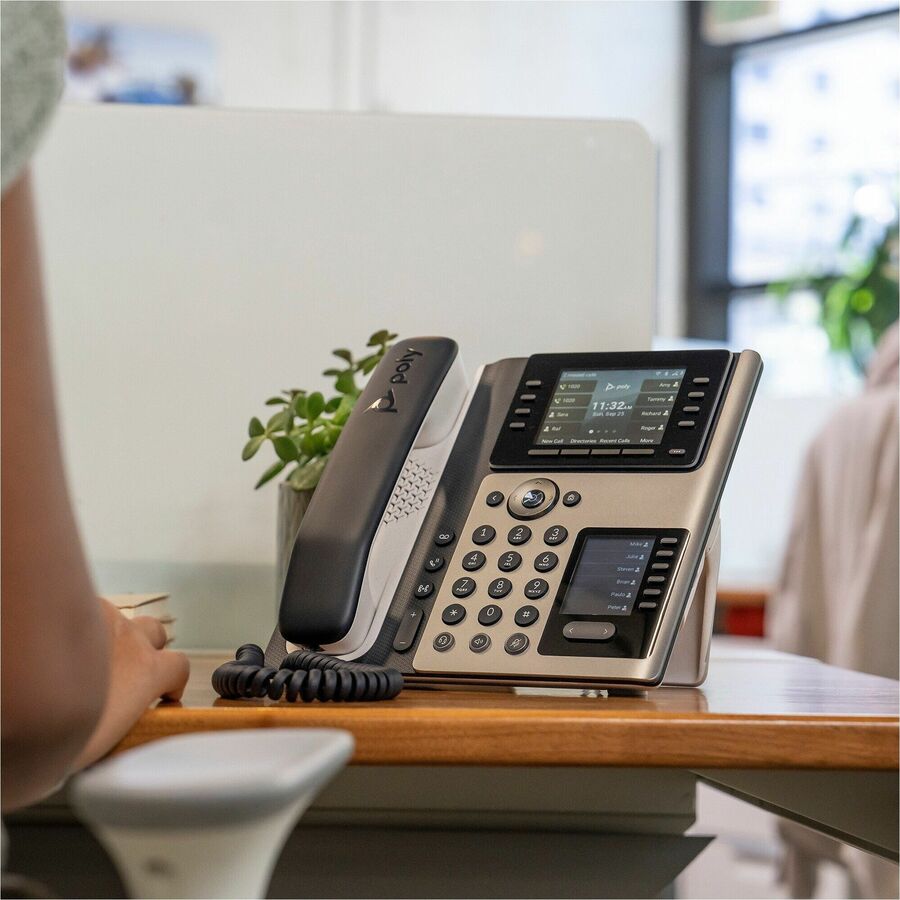 Alternate-Image6 Image for Poly Edge IP Phone - Corded - Corded - Desktop - Black - TAA Compliant