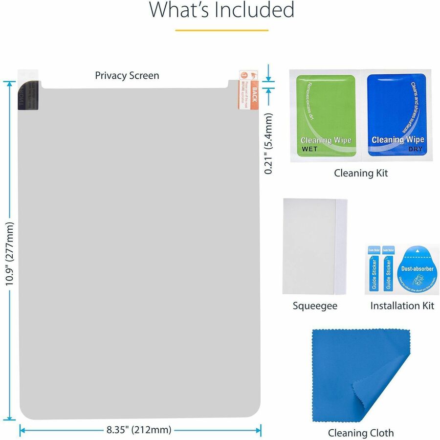Alternate-Image7 Image for StarTech.com 4-Way Privacy Screen For 12.9-inch iPad Pro, 3rd Gen and Up, Portrait/Landscape, Touch-Enabled, +/- 30 Deg. View, Anti-Glare