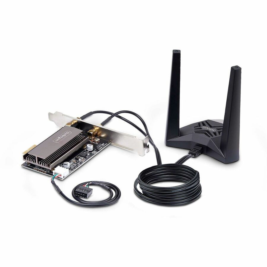 Rear Image for StarTech.com Wi-Fi 6E PCIe Network Card, Bluetooth 5.3, Magnetic Antenna Base, Tri-Band 802.11ax, AX5400 WiFi NIC, Windows/Linux