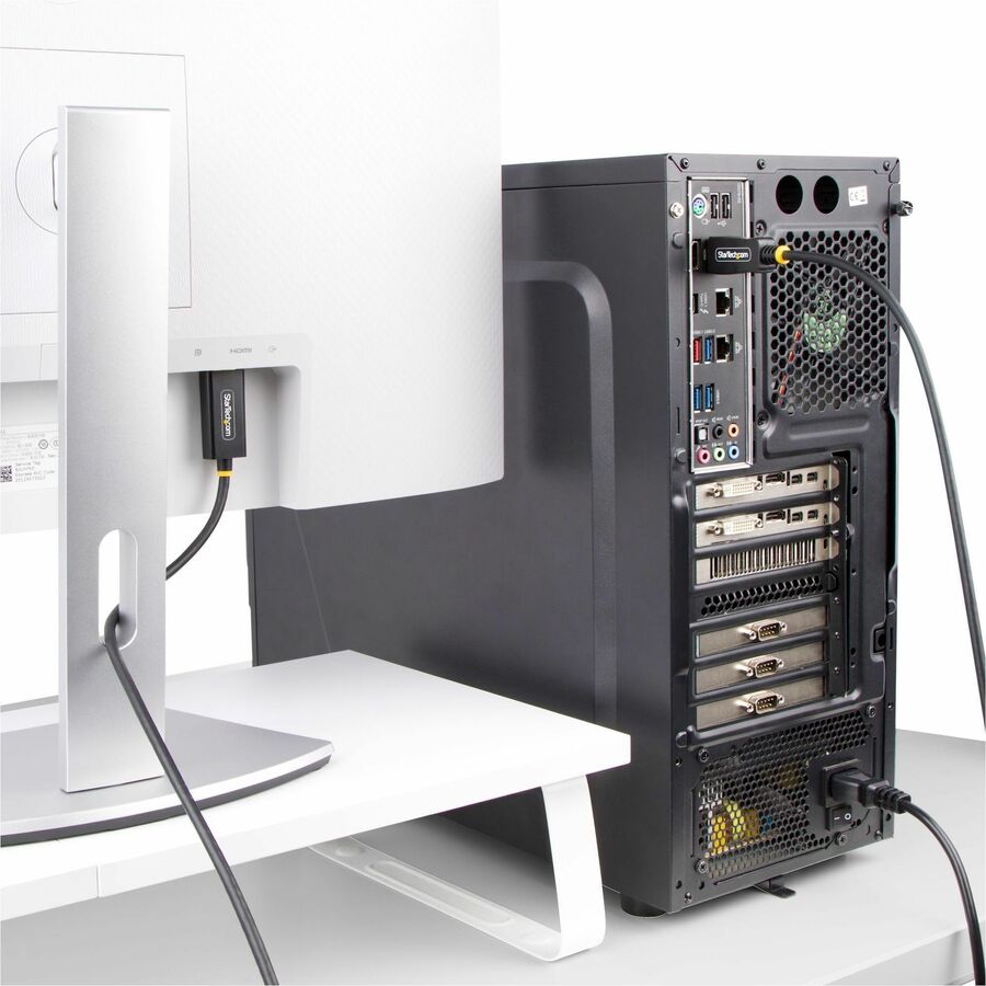 Alternate-Image7 Image for StarTech.com 6.6ft (2m) DisplayPort to HDMI Adapter Cable, 4K 60Hz with HDR, DP to HDMI 2.0b Cable, Active Video Converter