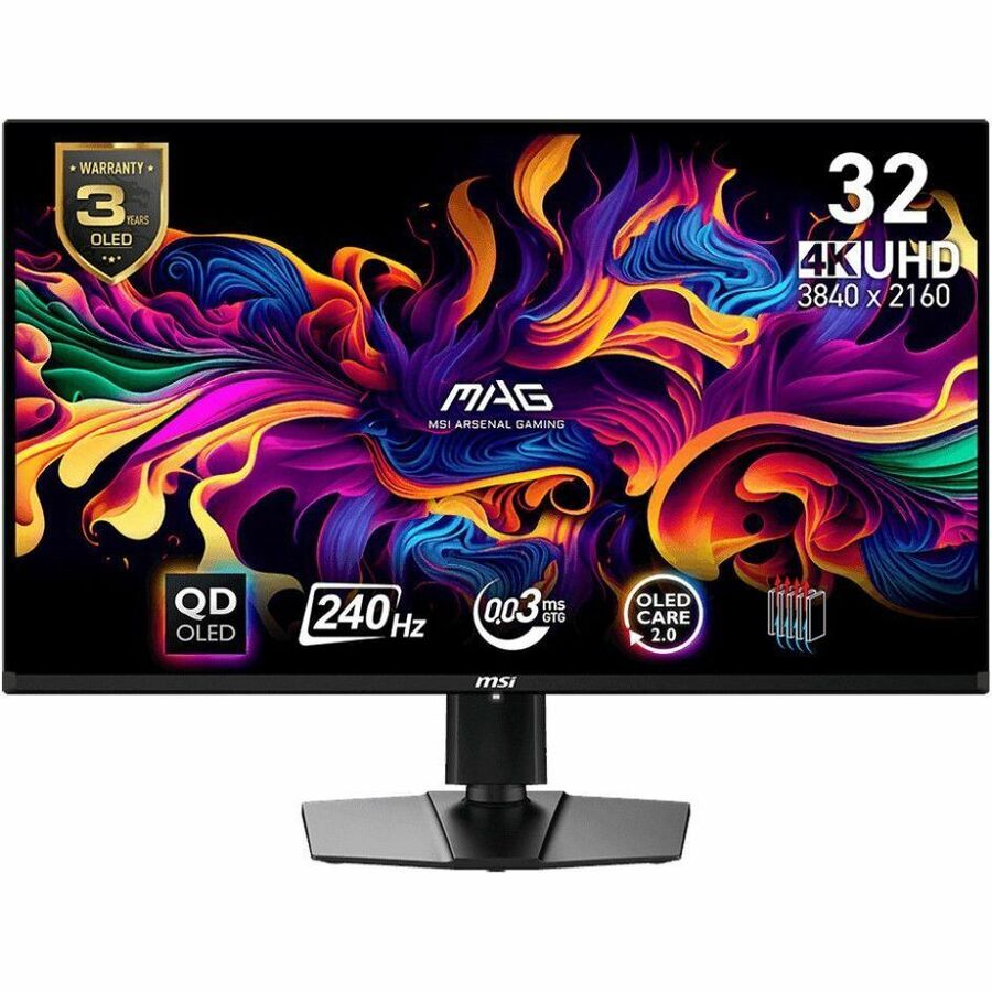 Main Image for MSI MAG 321UPX QD-OLED 32" Class 4K UHD Gaming OLED Monitor - 16:9 - Black