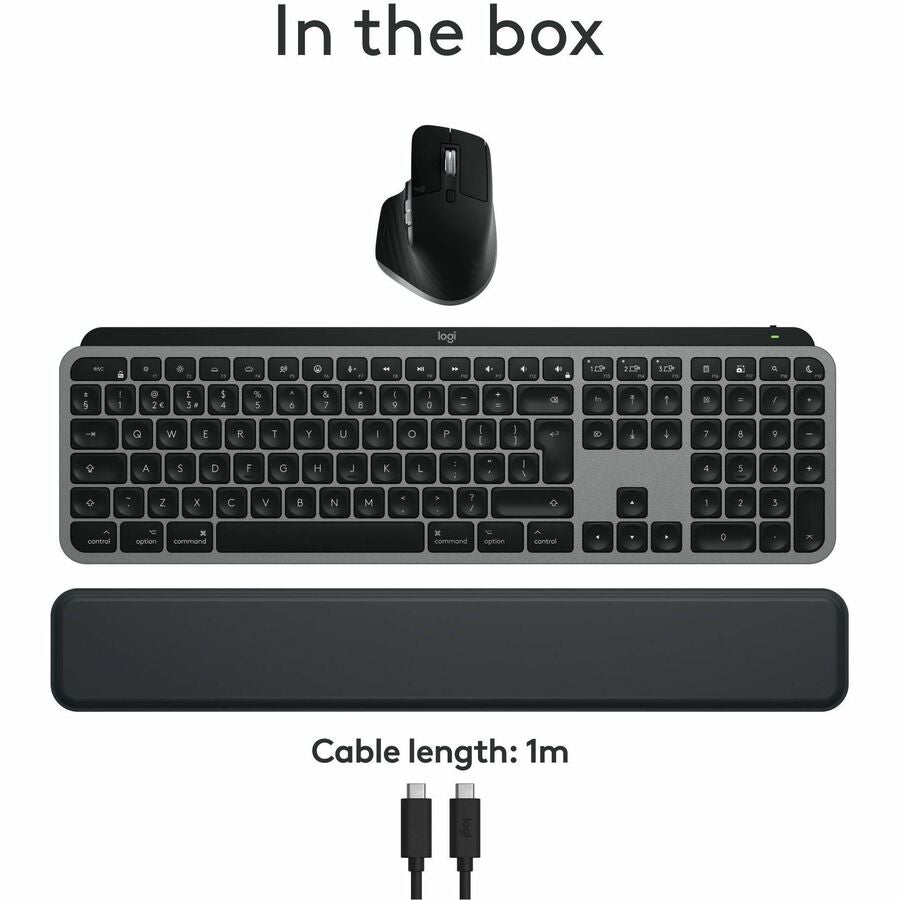Alternate-Image9 Image for Logitech MX Keys S Combo for Mac, Wireless Keyboard and Mouse With Palm Rest, Bluetooth, Space Gray
