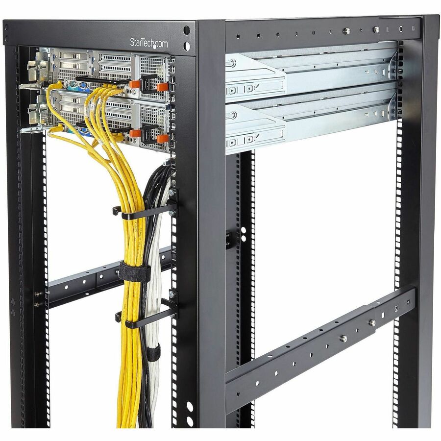 Alternate-Image3 Image for StarTech.com 5-Pack 1U Vertical Cable Management D-Ring Hooks, Server Rack Cable Management, Cable Manager, Network Rack Wire Organizers