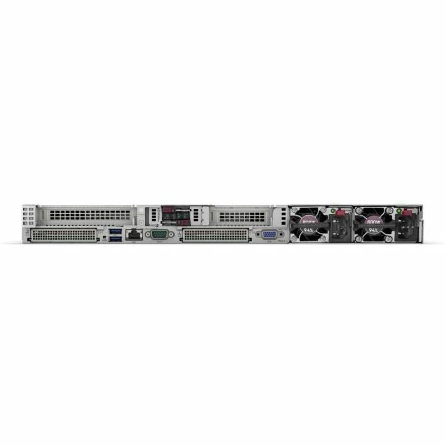 Rear Image for HPE SMART CHOICE ProLiant DL360 Gen11 1U Rack Server - 1 x Intel Xeon Silver 4509Y 2.6 GHz - 64 GB RAM - 960 GB SSD - (2 x 480GB) SSD Configuration - Serial ATA, Serial Attached SCSI (SAS) Controller
