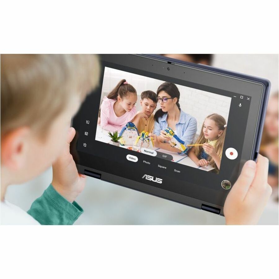Life-Style Image for Asus Chromebook CR11 Flip CR1104F CR1104FGA-YZ42T 11.6" Touchscreen Rugged Convertible 2 in 1 Chromebook - HD - Intel N-Series N100 - 4 GB - 32 GB Flash Memory - Mineral Gray