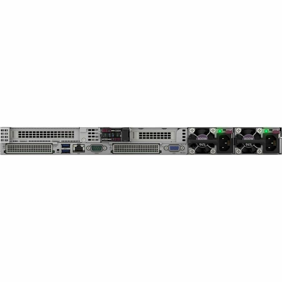 Rear Image for HPE SMART CHOICE ProLiant DL325 G11 1U Rack Server - 1 x AMD EPYC 9354P 3.25 GHz - 256 GB RAM - 3.84 TB SSD - (2 x 1.92TB) SSD Configuration - 12Gb/s SAS Controller