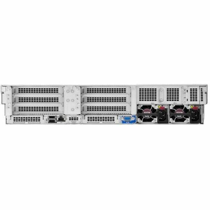 Rear Image for HPE SMART CHOICE ProLiant DL380 G11 2U Rack Server - 1 x Intel Xeon Silver 4510 2.4 GHz - 64 GB RAM - 4.8 TB HDD - (2 x 2.4TB) HDD Configuration - Serial ATA/600, 12Gb/s SAS Controller