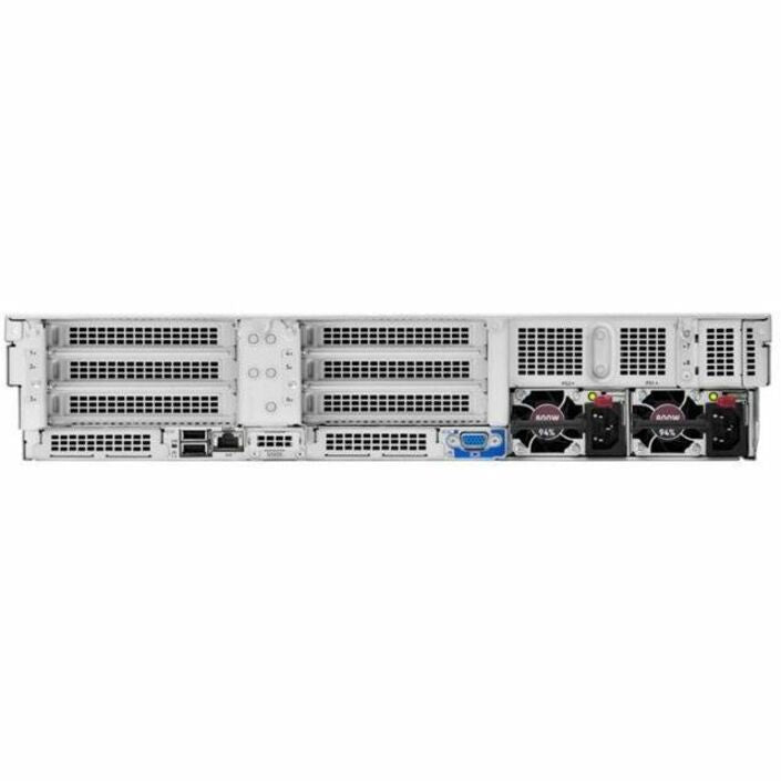 Rear Image for HPE SMART CHOICE ProLiant DL380 G11 2U Rack Server - 1 x Intel Xeon Silver 4514Y 2 GHz - 128 GB RAM - 960 GB SSD - (2 x 480GB) SSD Configuration - Serial ATA/600, 12Gb/s SAS Controller
