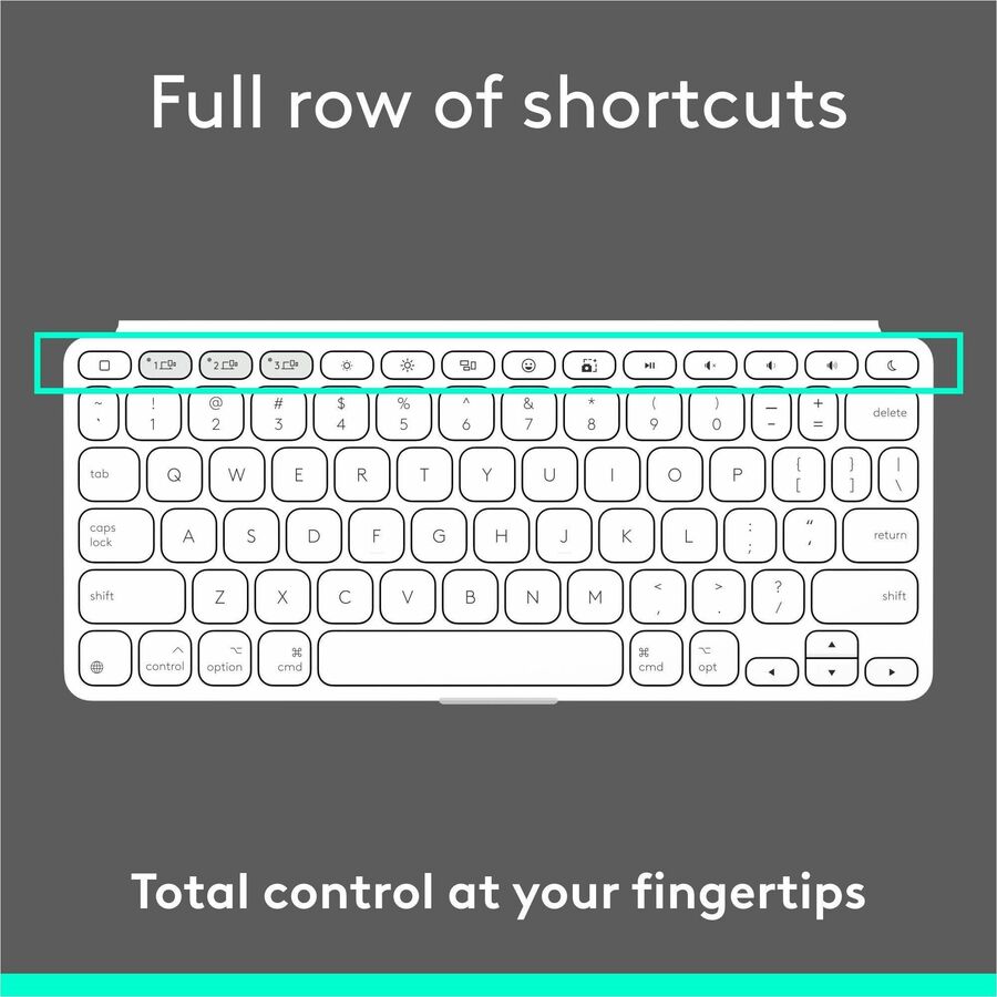 Alternate-Image8 Image for Logitech Keys-To-Go 2 Portable Wireless iPad Keyboard With Built-in Cover, Slim and Compact Wireless Keyboard for iPad, iPhone, Mac, and Apple TV, Easily Switch Between Devices (Pale Grey)