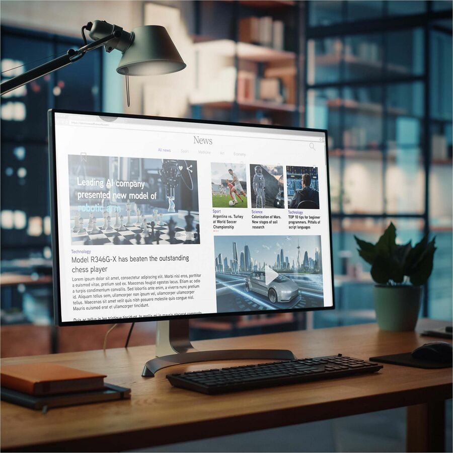 Life-Style Image for StarTech.com 24-inch 16:10 Anti-Blue Light Filter, BlueLight Screen Filter for 24in Computer Monitor, Reduces Eye Strain, TAA Compliant