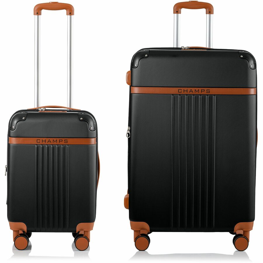 Front Image for CHAMPS Vintage Collection - 2-piece Hardside Luggage set - Black