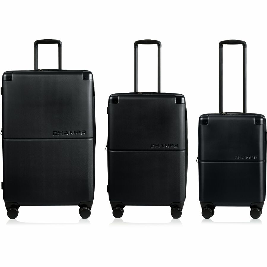 Front Image for Earth Collection - 3-piece Hardside Luggage set - Black
