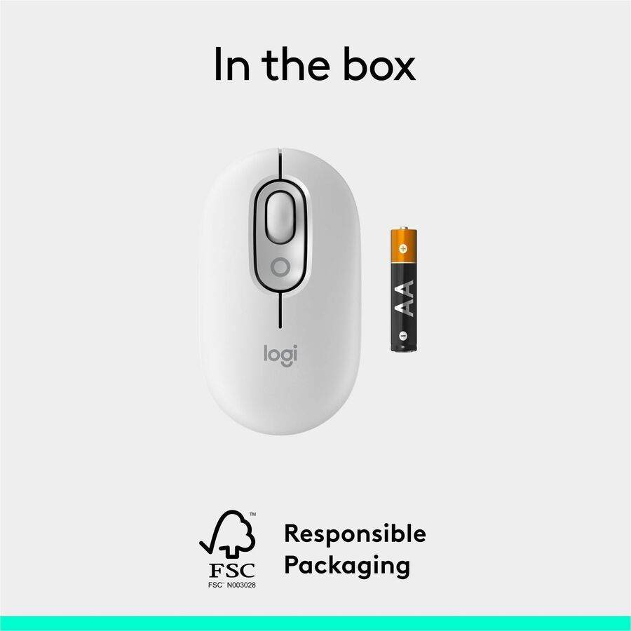 Alternate-Image9 Image for Logitech POP Mouse, Compact and Portable Wireless Bluetooth Mouse With Programmable Buttons and Quiet Clicks, Easy-Switch Between up to 3 Devices, Off-White