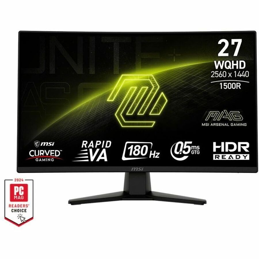 Main Image for MSI MAG 274CQF 27 inch Curved 2K resolution Gaming Display monitor 180Hz