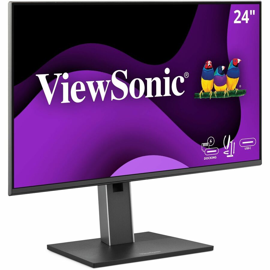 Right Image for ViewSonic VG2458 24 Inch 1080p IPS Docking Monitor with Advanced Ergonomics, 100W USB C, 5-port USB Hub, HDMI, DisplayPort, and Daisy Chain for Home and Office