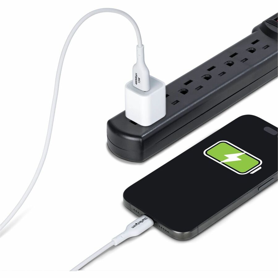 Alternate-Image8 Image for StarTech.com 10ft (3m) USB-A to USB-C Charging Cable, Charge & Sync, 3A, USB 2.0, TPE Jacket - White USB Charging Cord