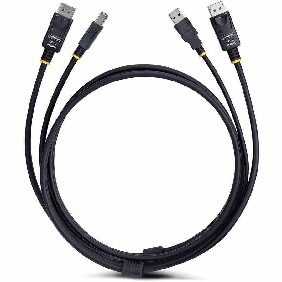 Alternate-Image4 Image for StarTech.com 6ft (1.8m) DisplayPort and USB 5Gbps KVM Cable, 4K 60Hz, Universally Compatible DP 1.2/USB 3.0 Combo Cable for KVM Switches
