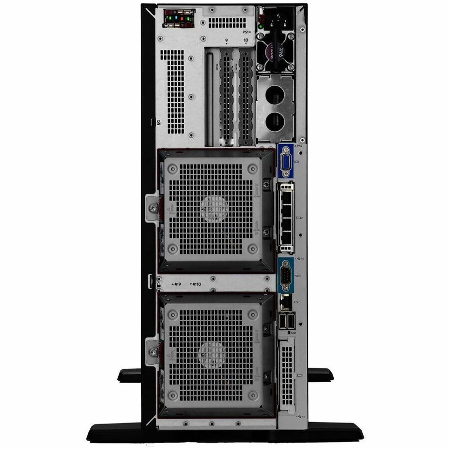 Rear Image for HPE ProLiant ML350 G11 4U Tower Server - 1 x Intel Xeon Silver 4510 2.40 GHz - 64 GB RAM - 960 GB SSD - (2 x 480GB) SSD Configuration - 12Gb/s SAS, Serial ATA/600 Controller
