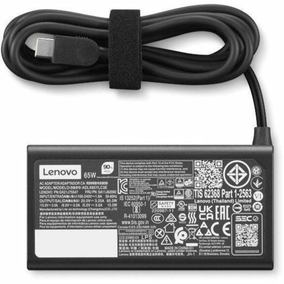 Alternate-Image1 Image for Lenovo 65W Standard USB-C AC Adapter Gen 2-US/Can/Mexico
