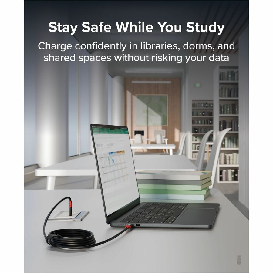 Alternate-Image7 Image for Plugable USB C to USB C Cable, Data Blocker Charge Only Cable (2m/6.6ft): 240W Safe Fast Charging