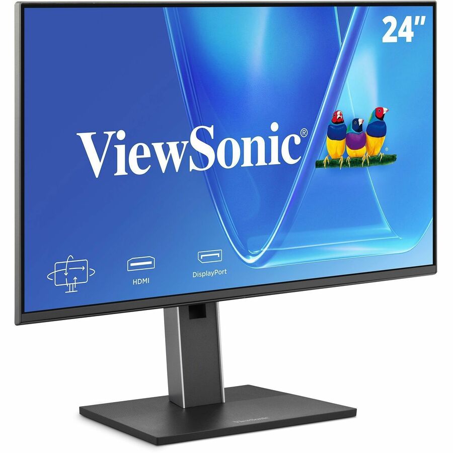 Right Image for ViewSonic VG2451 24 Inch 1080p Monitor, IPS Display with 100Hz for Smooth Home and Office Productivity, Full Ergonomic Adjustability, 4-Port USB Hub, HDMI, DisplayPort, and USB-C Inputs