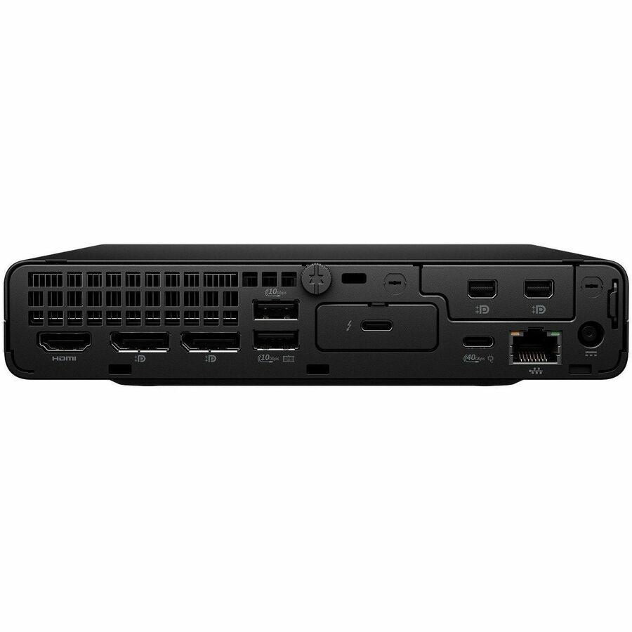 Rear Image for HP EliteDesk 8 G1a Desktop Computer - AMD Ryzen 5 220 - 16 GB - 512 GB PCI Express NVMe 4.0 x4 SSD - Mini PC - Jack Black