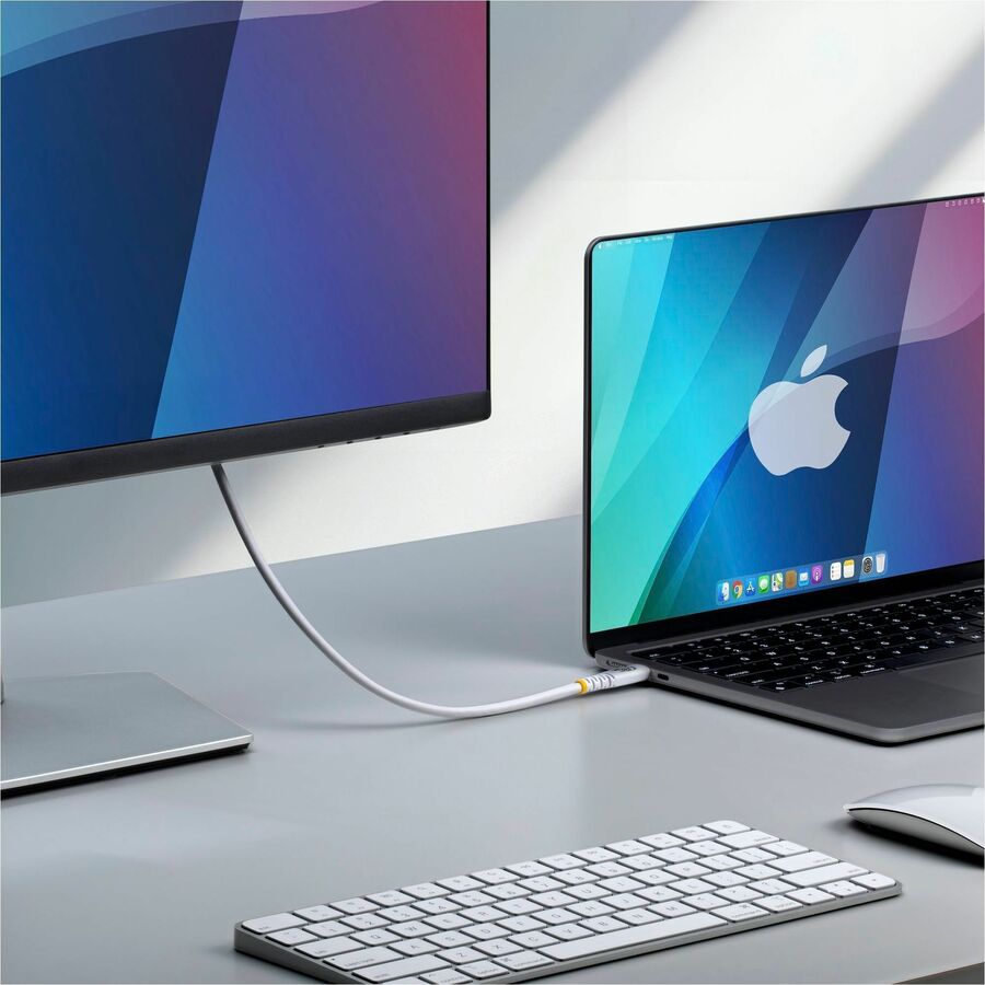 Alternate-Image6 Image for StarTech 6ft (1.8m) USB4 Cable, 20Gbps, USB-IF Certified USB-C Cable, 240W PD EPR, 4K 120Hz DP 2.1, TPE Jacket, White USB-C Cord