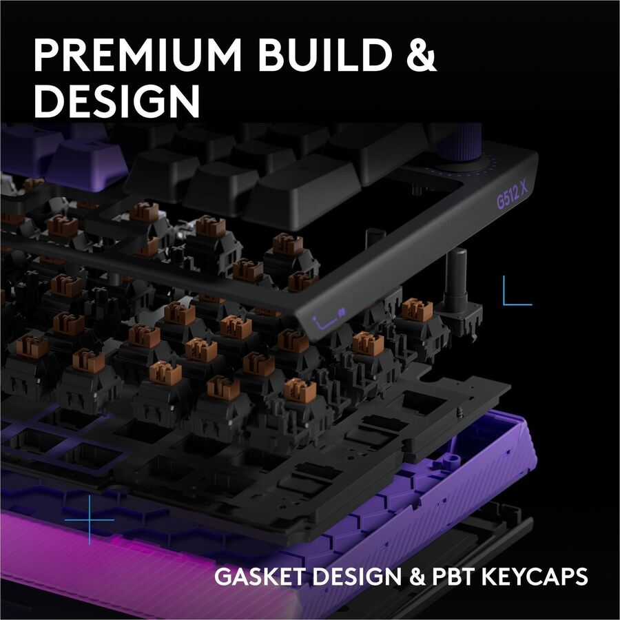 Alternate-Image9 Image for Logitech G512 X 98 DUAL SWAP, Hot-Swappable TMR Analog / Mechanical Gaming Keyboard, 8K Polling Rate, Custom Actuation 0.1 - 4.0 mm, RAPID TRIGGER, LIGHTSYNC RGB, Wired, PC, Mac, Black Linear