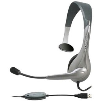 Left Image for Cyber Acoustics AC-840 Usb Mono Headset Internet Communication & Boom Mic