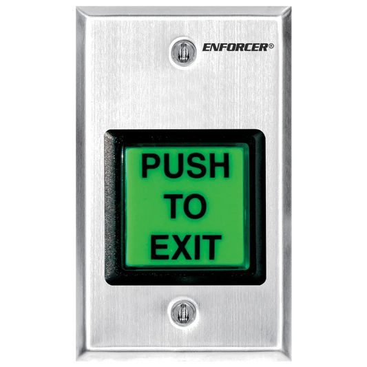 SECO-LARM SD-7202GC-PEQ square push-to-exit plate with illuminated button