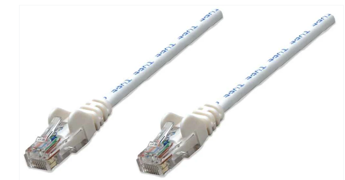 Front view of Intellinet Cat5e network cable – 1.5 ft