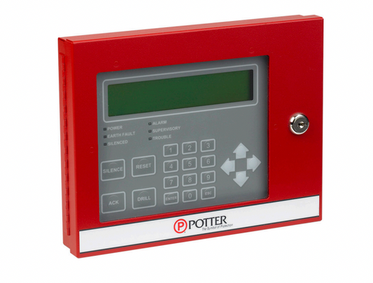 RA-6500 remote annunciator front view with LCD and LED indicators