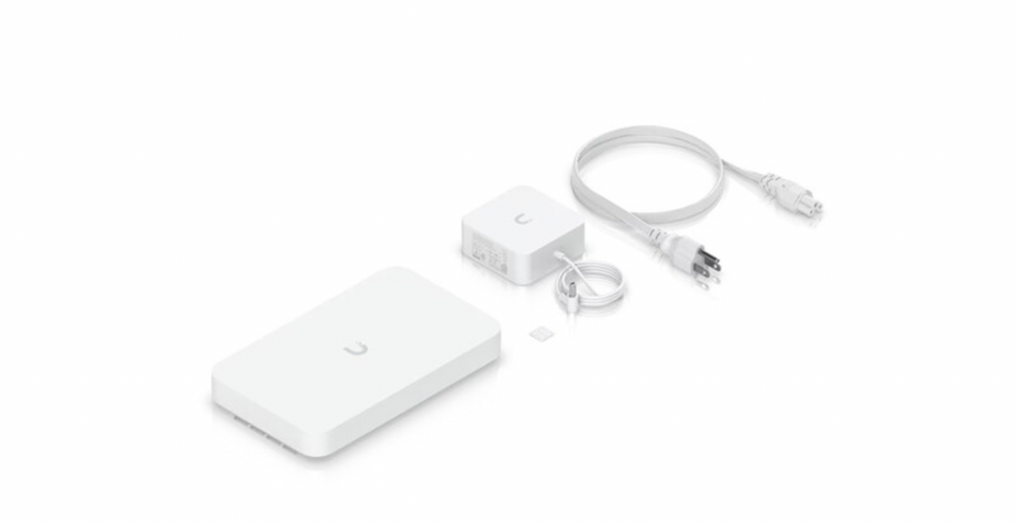 Package contents for Ubiquiti UXG-Fiber router
