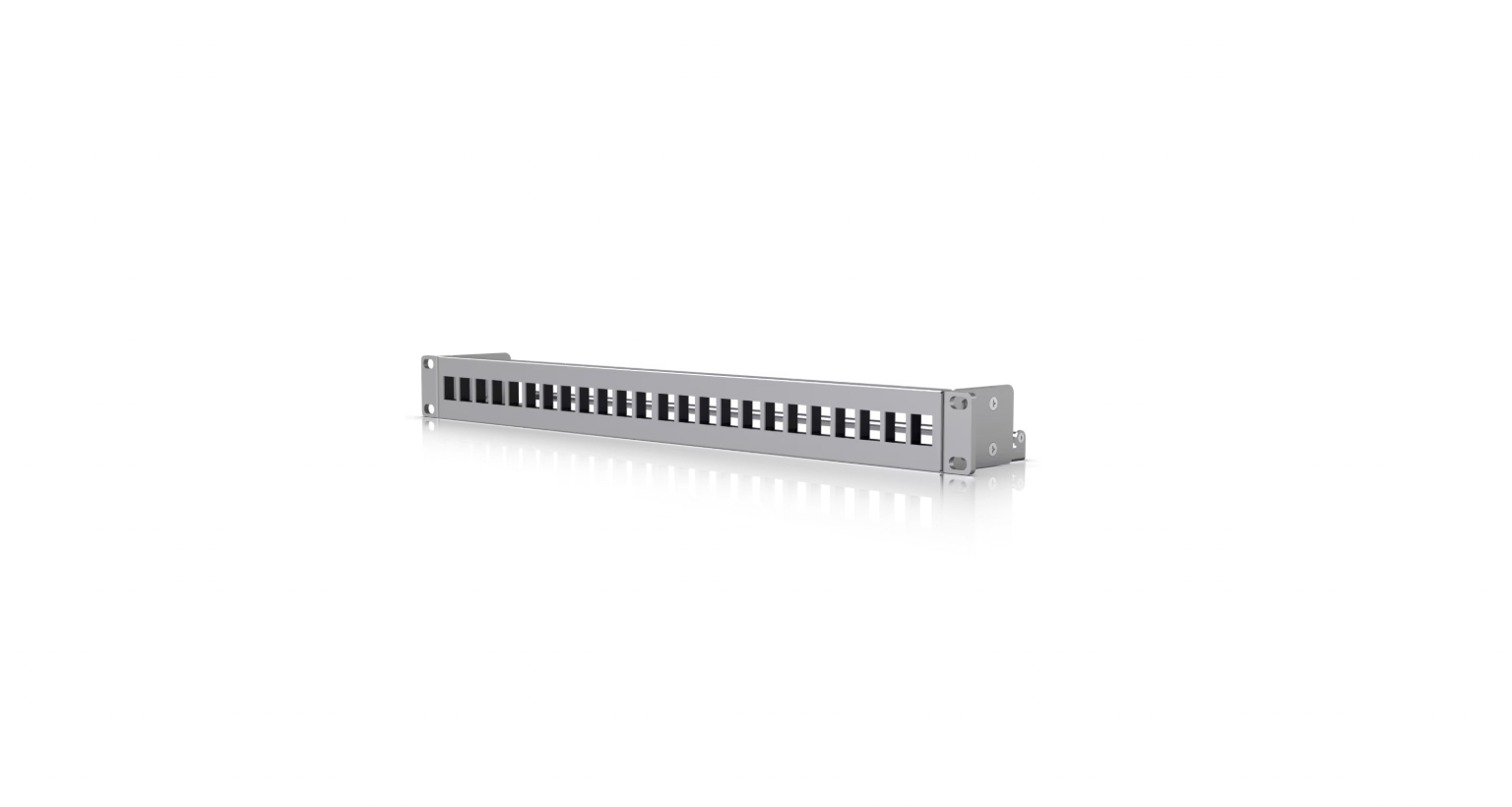 Ubiquiti UACC-Rack-Panel-Patch-Blank-24 front view showing 24 blank keystone slots