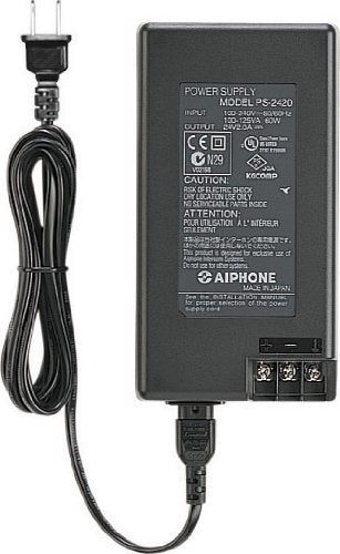 Aiphone PS-2420UL 24VDC 2A intercom power supply with included mounting hardware