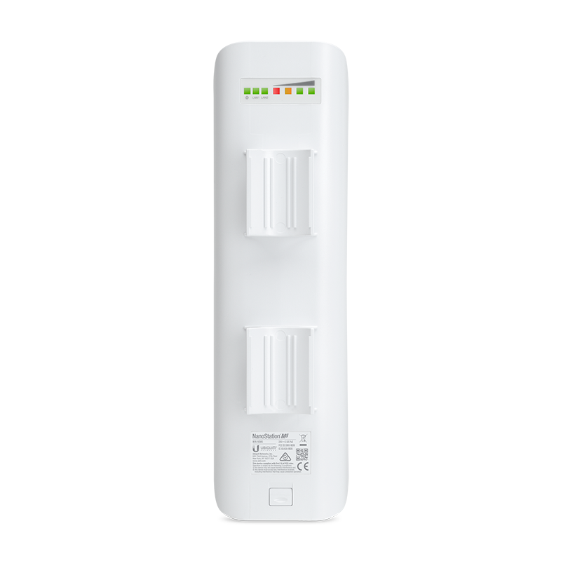 Ubiquiti airMAX NanoStation M5 NSM5 – rear view with LED indicators