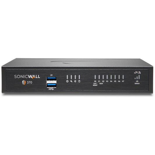 SonicWall TZ370 Firewall – Front and Port View