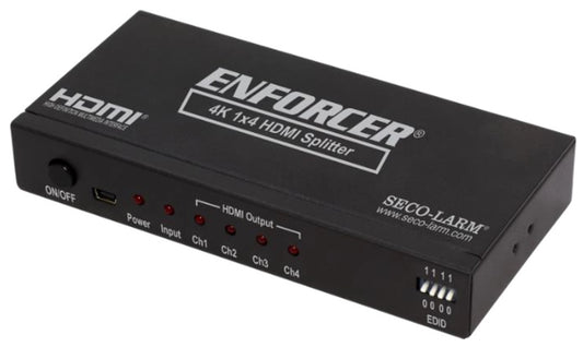 SECO-LARM MVD-AH14-01Q 4K HDMI splitter with 4 output ports