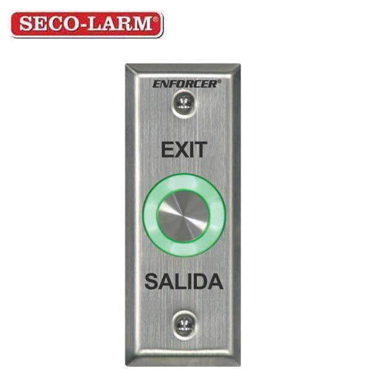 SECO-LARM SD-6176-SS1Q slim outdoor piezoelectric exit button with LED ring