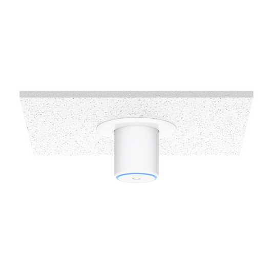 Ubiquiti FlexHD ceiling mount installed flush in ceiling with FlexHD access point