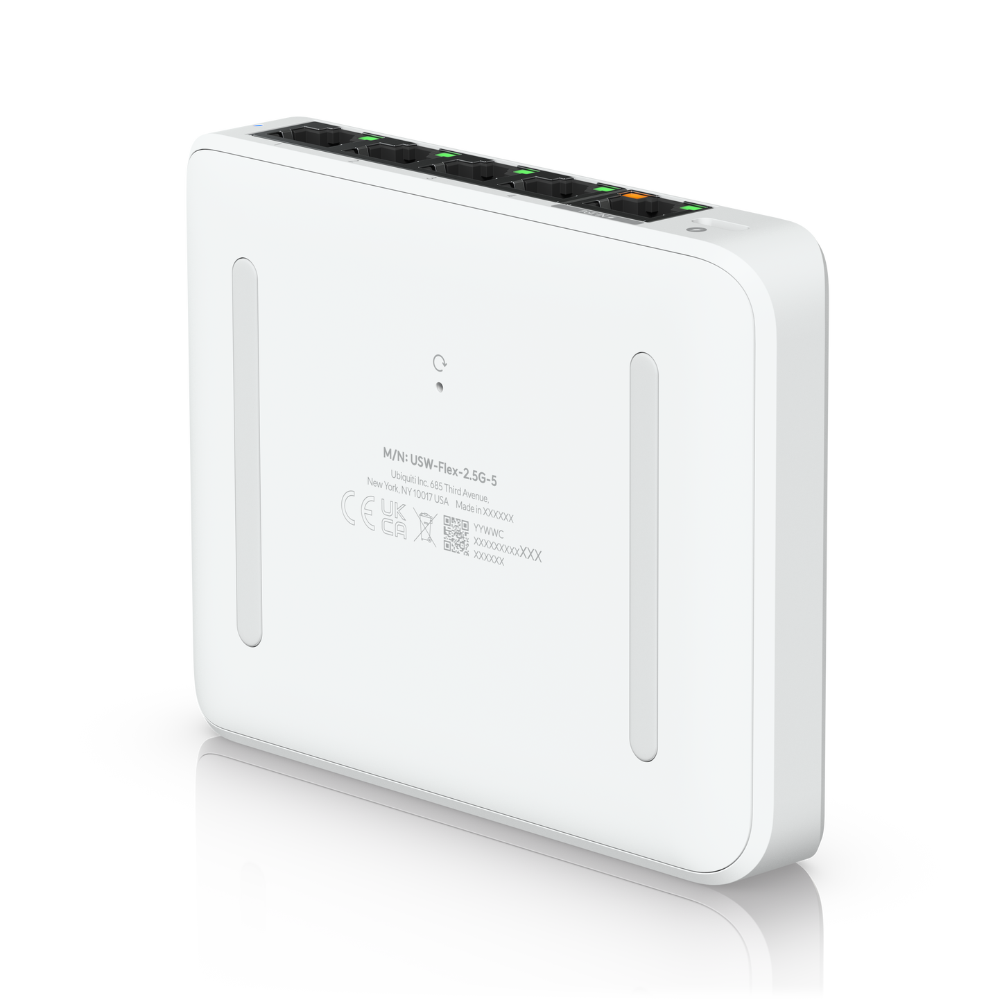 Ubiquiti usw-flex-mini-2.5g back view showing model number